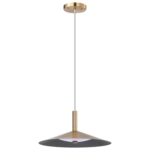 Corrine 14" LED Pendant in Burnished Brass - Image 1