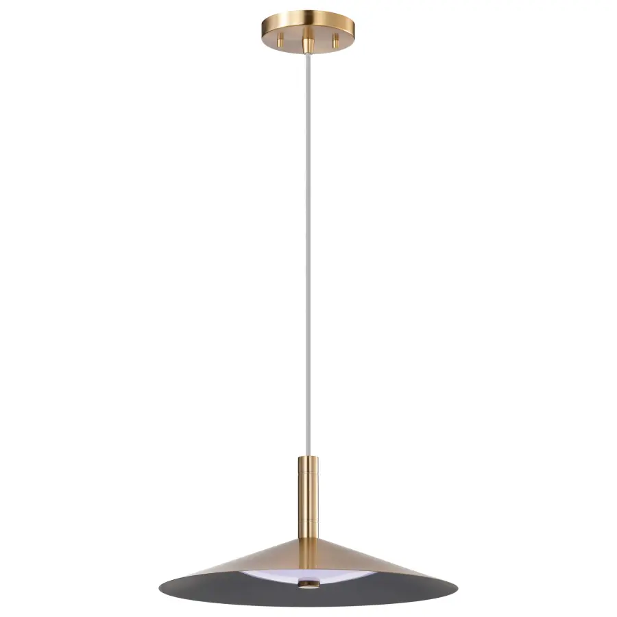 Corrine 14" LED Pendant in Burnished Brass - Image 1