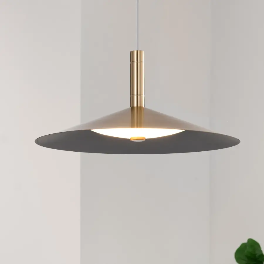 Corrine 14" LED Pendant in Burnished Brass - Image 3