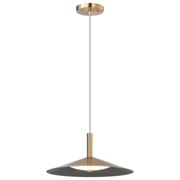 Corrine 14" LED Pendant in Burnished Brass - Image 4