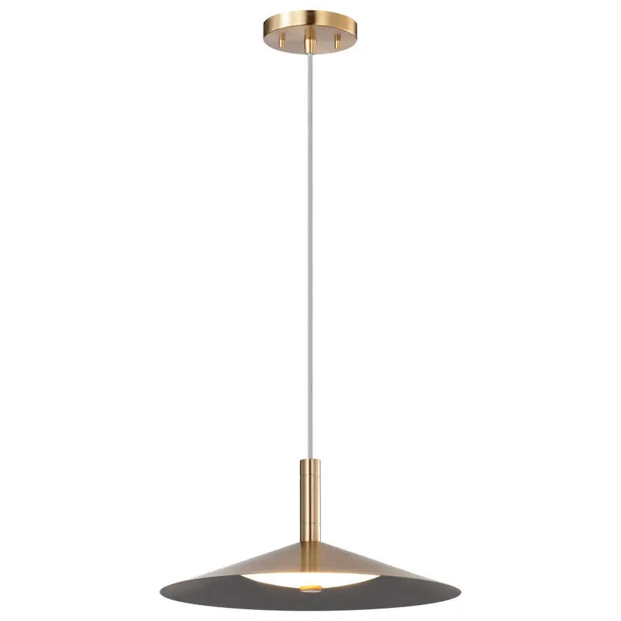 Corrine 14" LED Pendant in Burnished Brass - Image 4