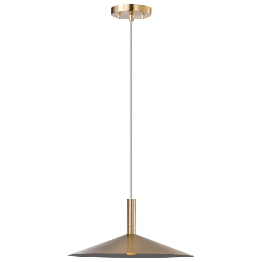 Corrine 14" LED Pendant in Burnished Brass - Image 6