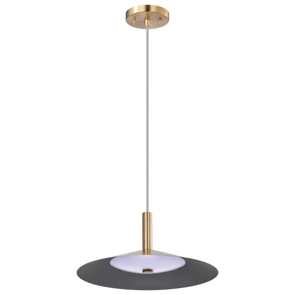 Corrine 14" LED Pendant in Burnished Brass - Image 7