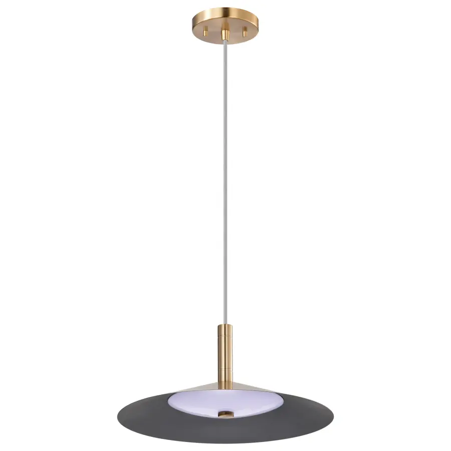 Corrine 14" LED Pendant in Burnished Brass - Image 7