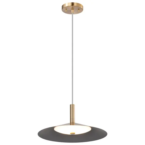 Corrine 14" LED Pendant in Burnished Brass - Image 8