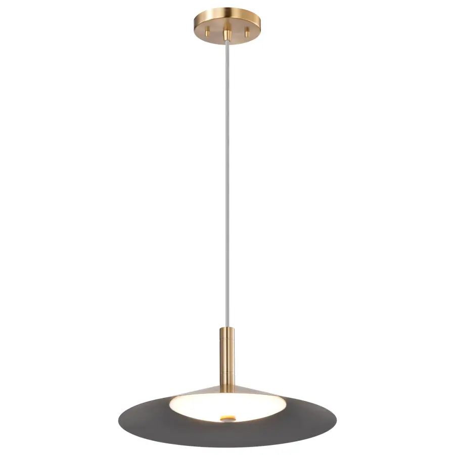 Corrine 14" LED Pendant in Burnished Brass - Image 8