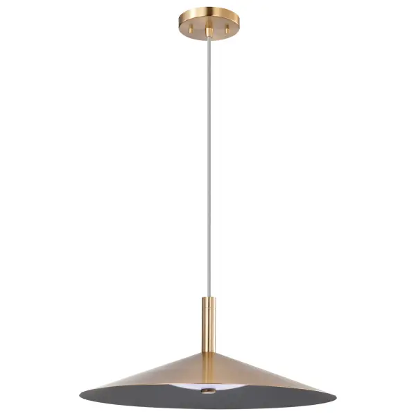 Corrine 18" LED Pendant in Burnished Brass - Image 1