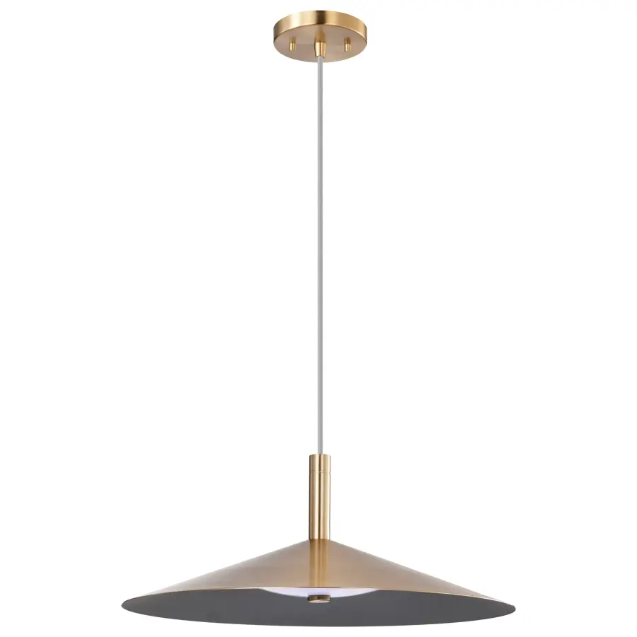 Corrine 18" LED Pendant in Burnished Brass - Image 1