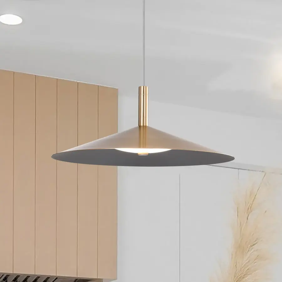 Corrine 18" LED Pendant in Burnished Brass - Image 3