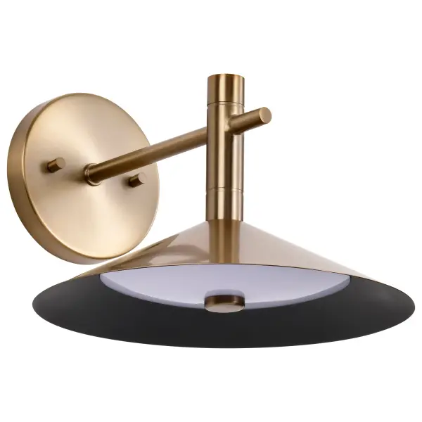 The Corrine LED wall sconce combines minimalist design with practical functionality. Its integrated LED offers three selectable color temperatures (3K/4K/5K) for customizable ambiance, while the burnished brass finish adds warmth to modern spaces.
