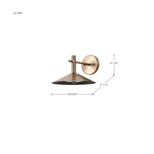 Corrine 10" LED Wall Sconce in Burnished Brass - Image 14