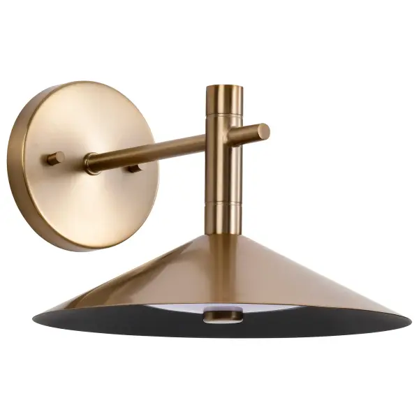 Corrine 10" LED Wall Sconce in Burnished Brass - Image 4