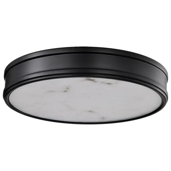The Kendall flush mount combines transitional elegance with modern LED technology, featuring three selectable color temperatures and energy-efficient performance. Its matte black finish and alabaster glass create a sophisticated look.