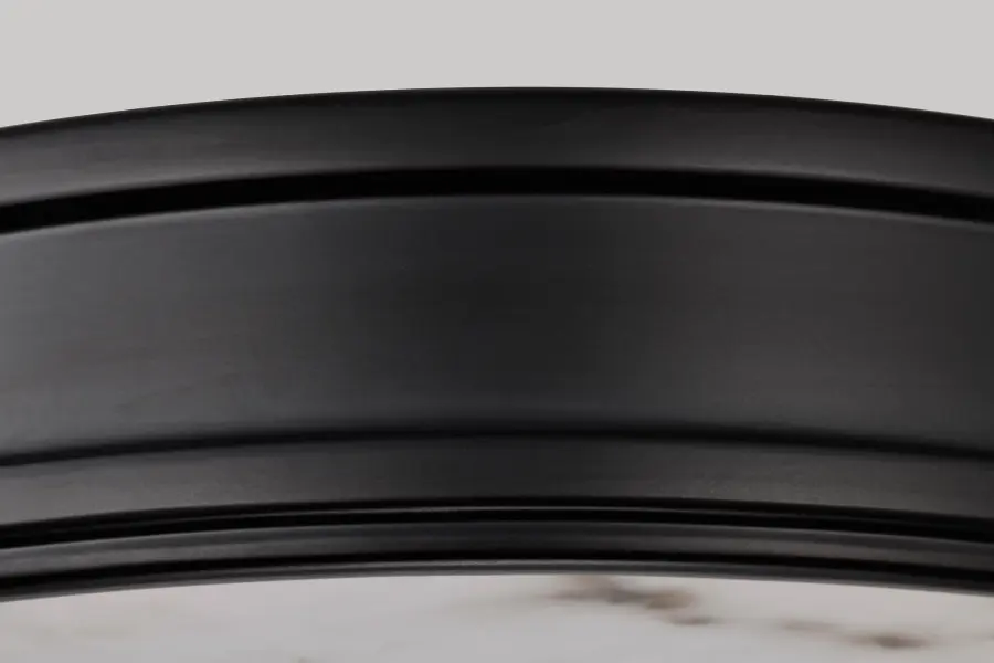 Kendall 14" LED Flush Mount in Matte Black with Alabaster Glass - Image 12