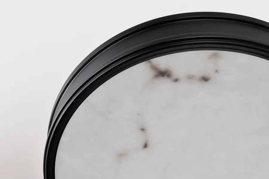 Kendall 14" LED Flush Mount in Matte Black with Alabaster Glass - Image 13