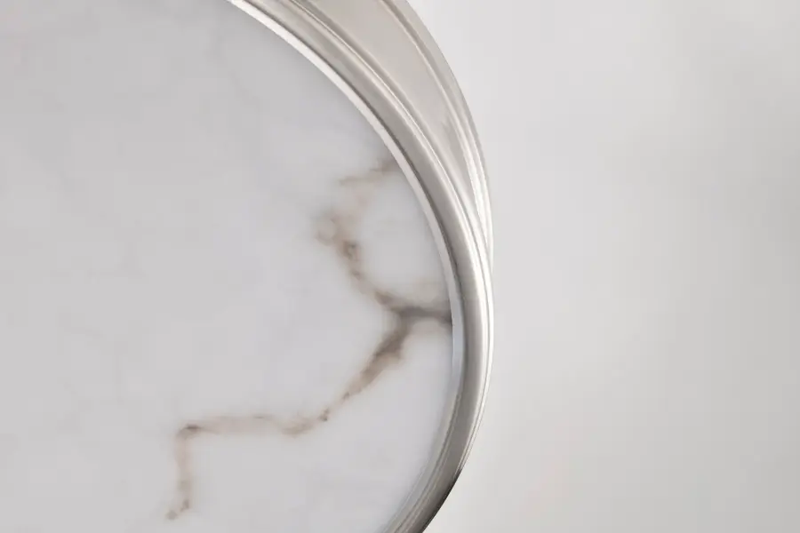 Kendall 14" LED Flush Mount in Brushed Nickel with Alabaster Glass - Image 12