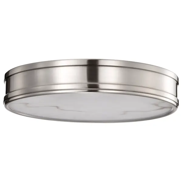 Kendall 14" LED Flush Mount in Brushed Nickel with Alabaster Glass - Image 5