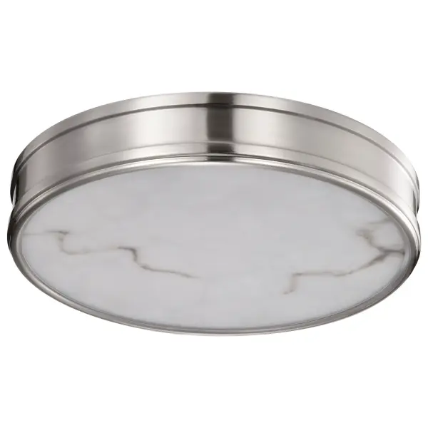 Kendall 14" LED Flush Mount in Brushed Nickel with Alabaster Glass - Image 7