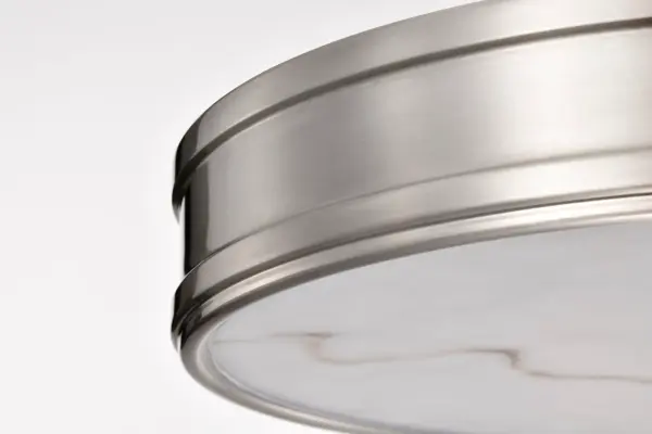 Kendall 14" LED Flush Mount in Brushed Nickel with Alabaster Glass - Image 10