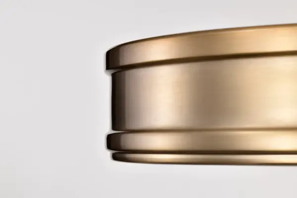 Kendall 14" LED Flush Mount in Burnished Brass with Alabaster Glass - Image 9