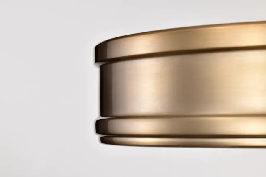 Kendall 14" LED Flush Mount in Burnished Brass with Alabaster Glass - Image 9