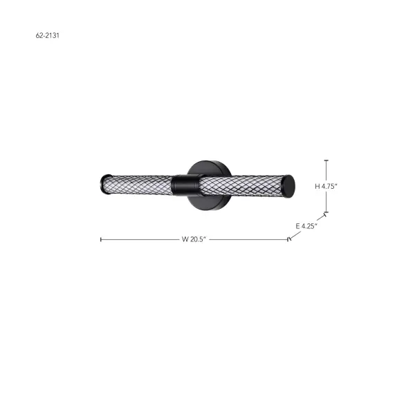 Kingsport 20-Inch LED Vanity Light in Matte Black - Image 15