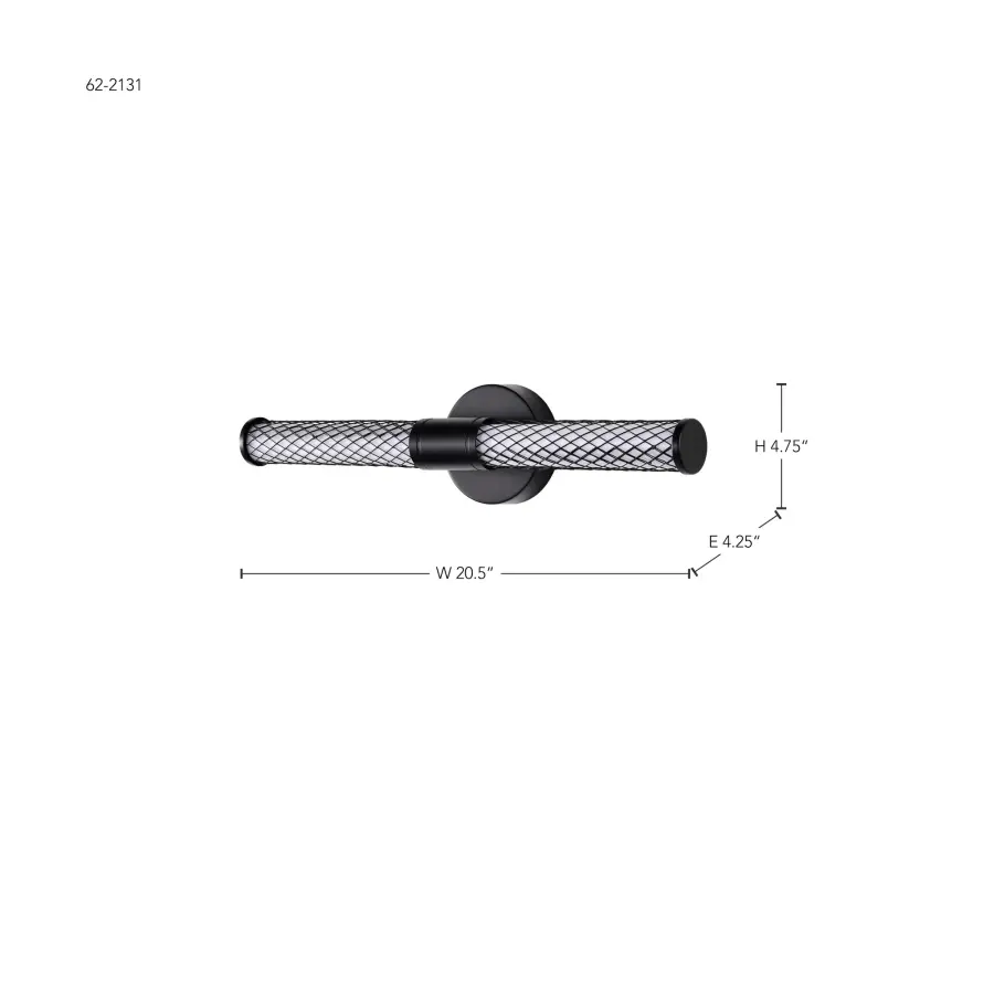 Kingsport 20-Inch LED Vanity Light in Matte Black - Image 15