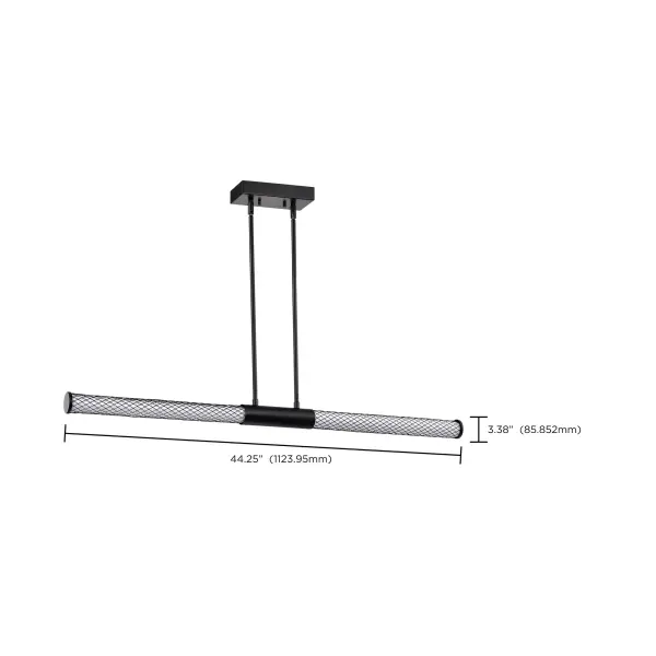 Kingsport 44-Inch LED Island Pendant in Matte Black - Image 17