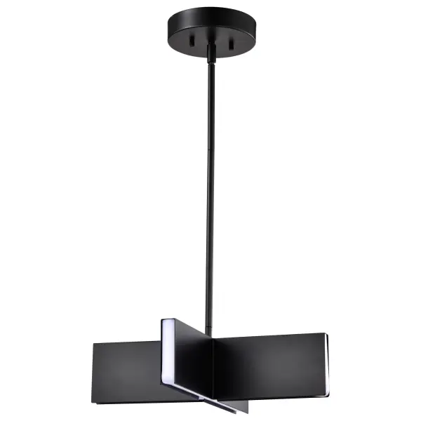 Blaine 16-Inch LED Pendant in Matte Black - Image 1