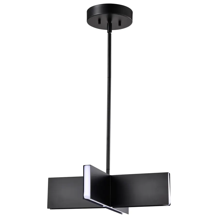Blaine 16-Inch LED Pendant in Matte Black - Image 1