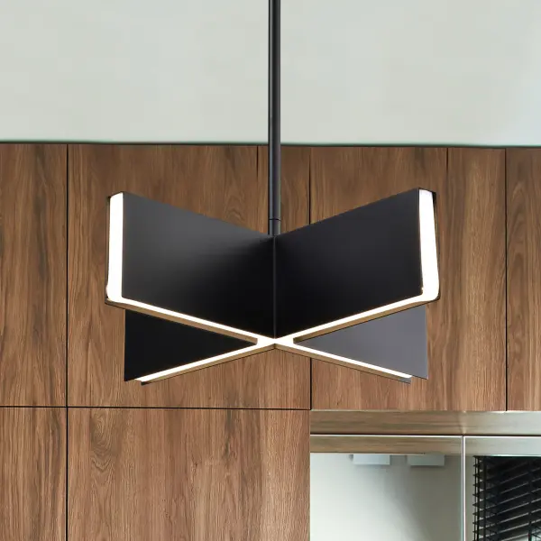 Blaine 16-Inch LED Pendant in Matte Black - Image 3