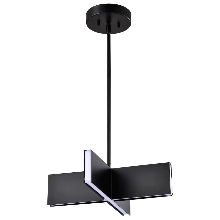 Blaine 16-Inch LED Pendant in Matte Black - Image 7