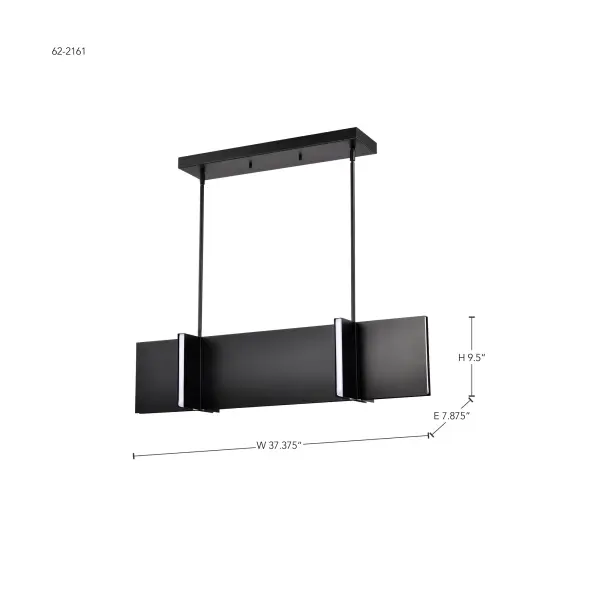 Blaine 38-Inch LED Island Pendant in Matte Black - Image 18