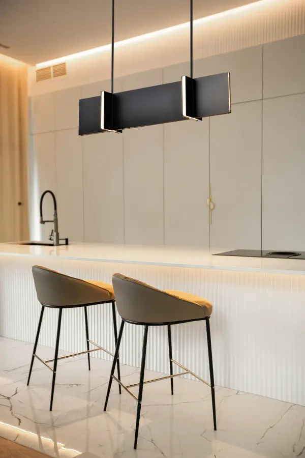 Blaine 38-Inch LED Island Pendant in Matte Black - Image 3