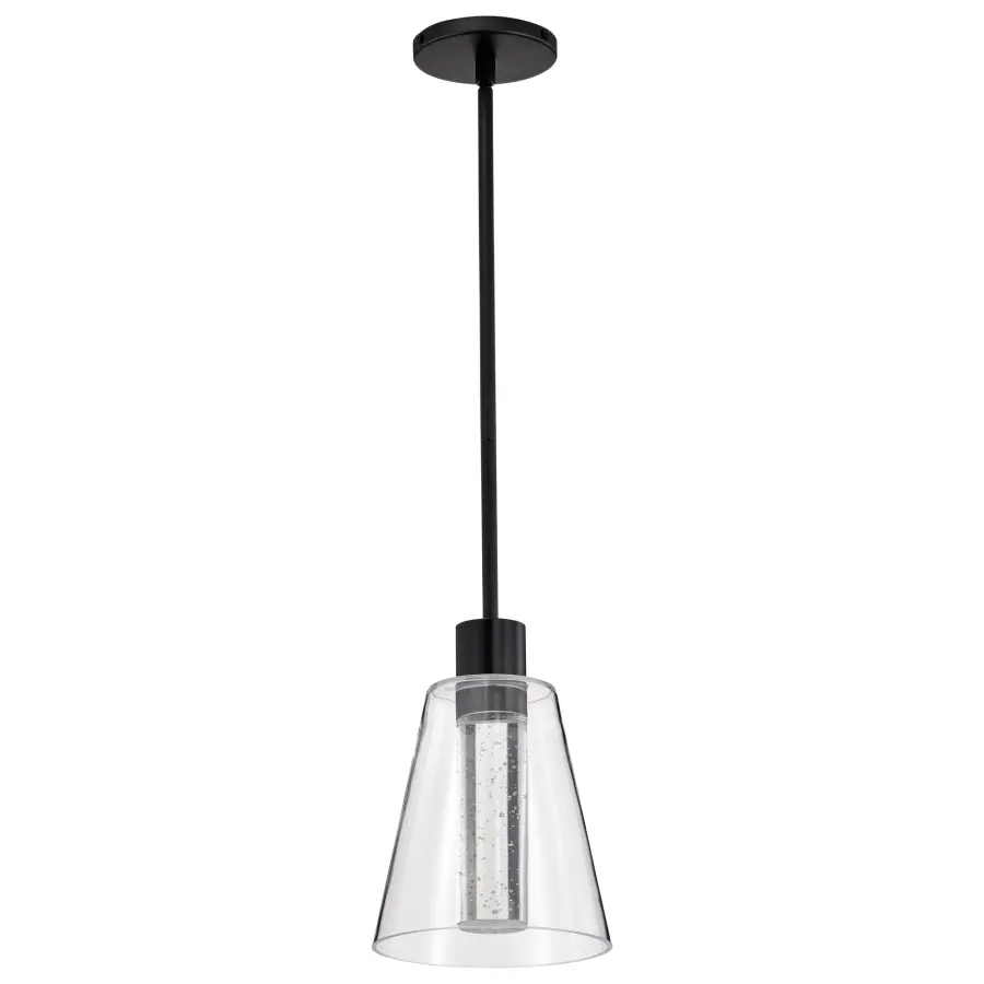 Aura 7" LED Pendant with K9 Bubble Crystal - Image 1