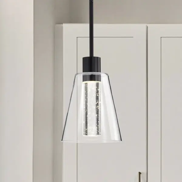 Aura 7" LED Pendant with K9 Bubble Crystal - Image 3