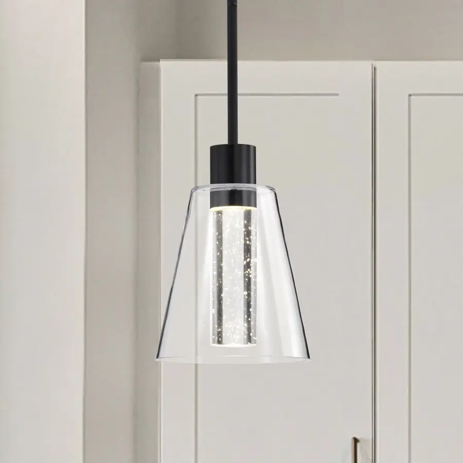 Aura 7" LED Pendant with K9 Bubble Crystal - Image 3