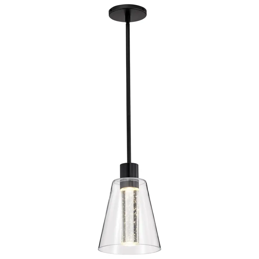 Aura 7" LED Pendant with K9 Bubble Crystal - Image 4