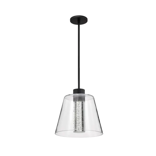 Aura 12" LED Pendant with K9 Bubble Crystal - Image 1