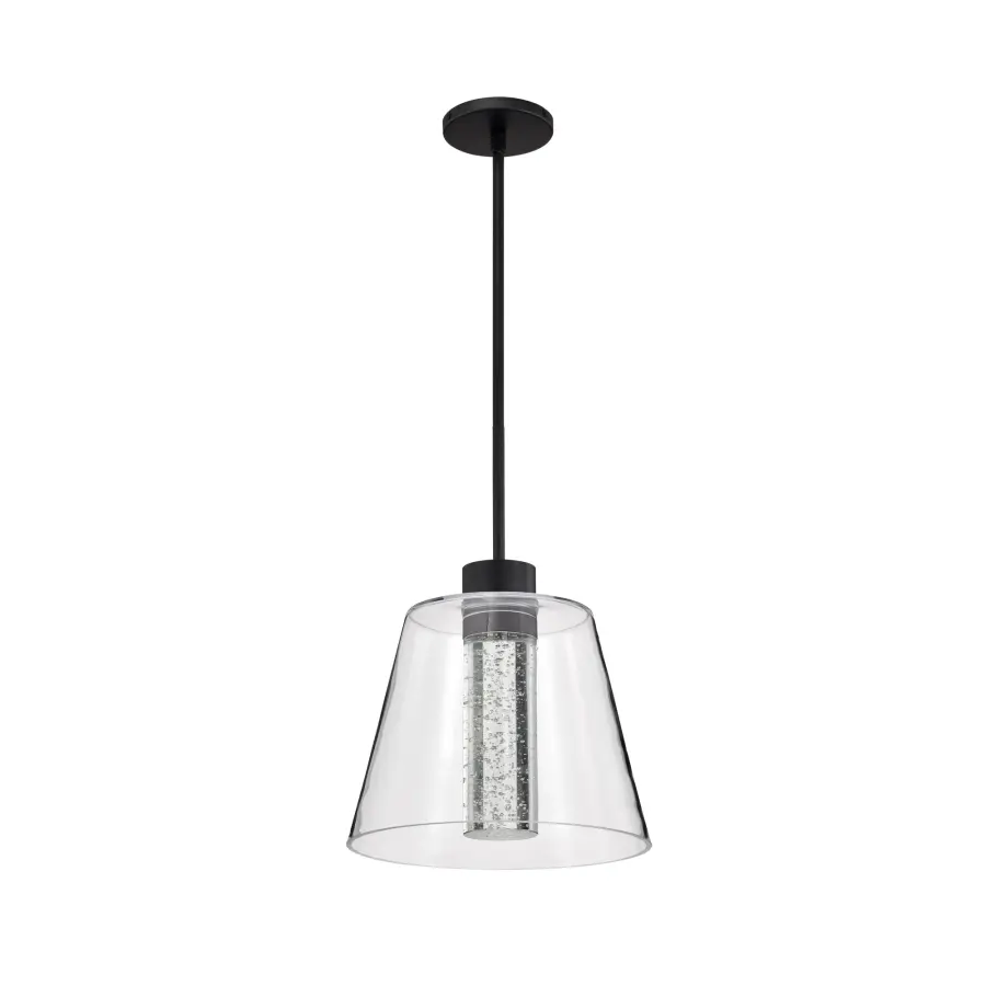 Aura 12" LED Pendant with K9 Bubble Crystal - Image 1