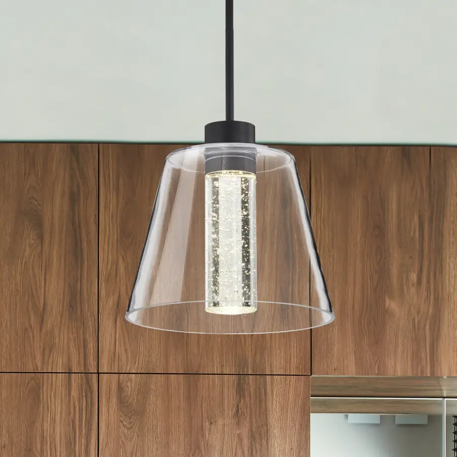 Aura 12" LED Pendant with K9 Bubble Crystal - Image 3