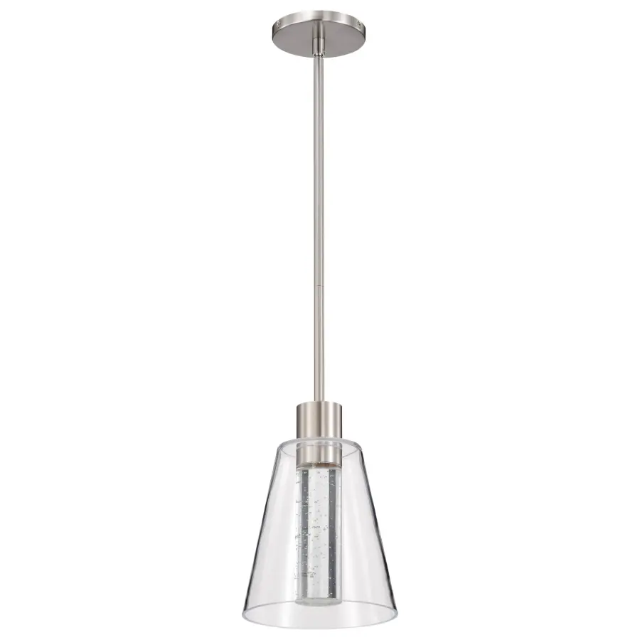 Aura 7" LED Pendant with K9 Bubble Crystal - Image 1