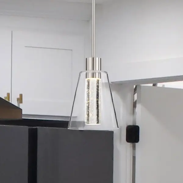 Aura 7" LED Pendant with K9 Bubble Crystal - Image 3