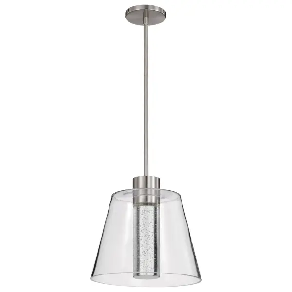 Aura 12" LED Pendant with K9 Bubble Crystal - Image 1