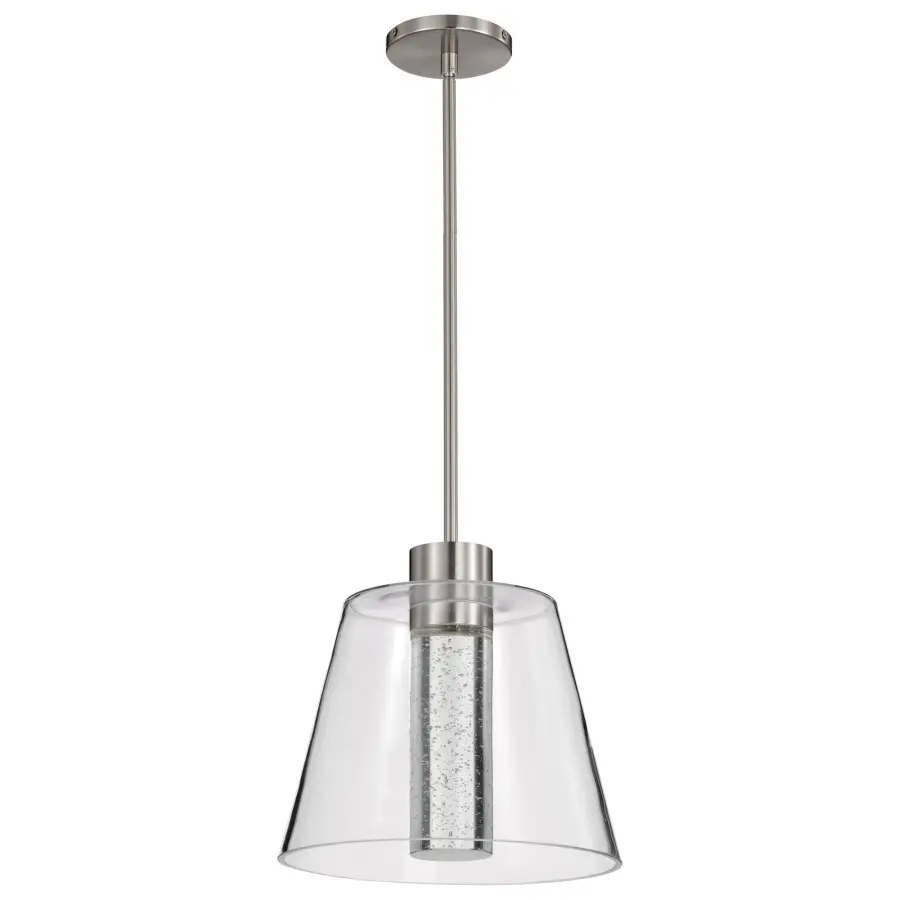 Aura 12" LED Pendant with K9 Bubble Crystal - Image 1