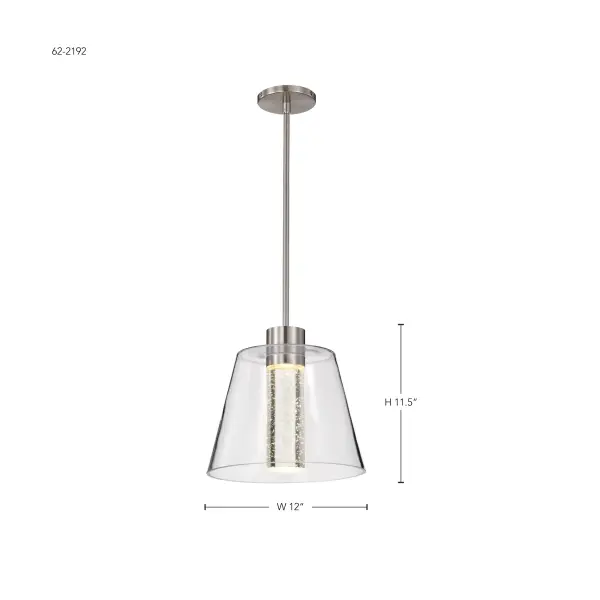 Aura 12" LED Pendant with K9 Bubble Crystal - Image 15