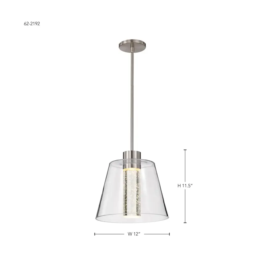 Aura 12" LED Pendant with K9 Bubble Crystal - Image 15