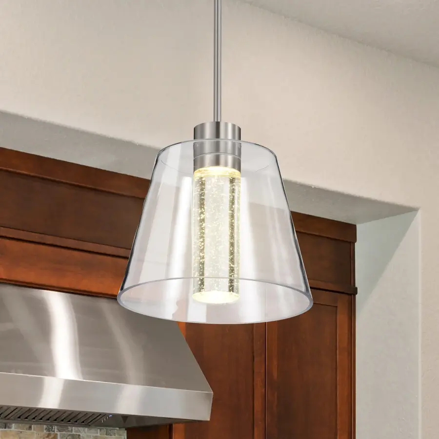 Aura 12" LED Pendant with K9 Bubble Crystal - Image 3