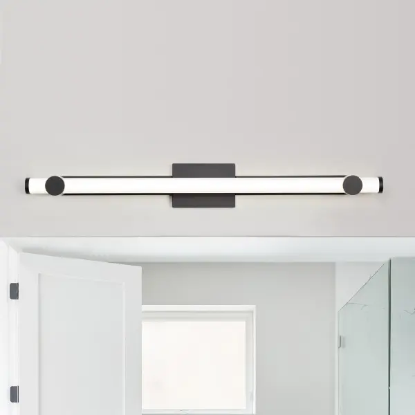 Bowman 36-Inch LED Vanity Light in Matte Black - Image 3