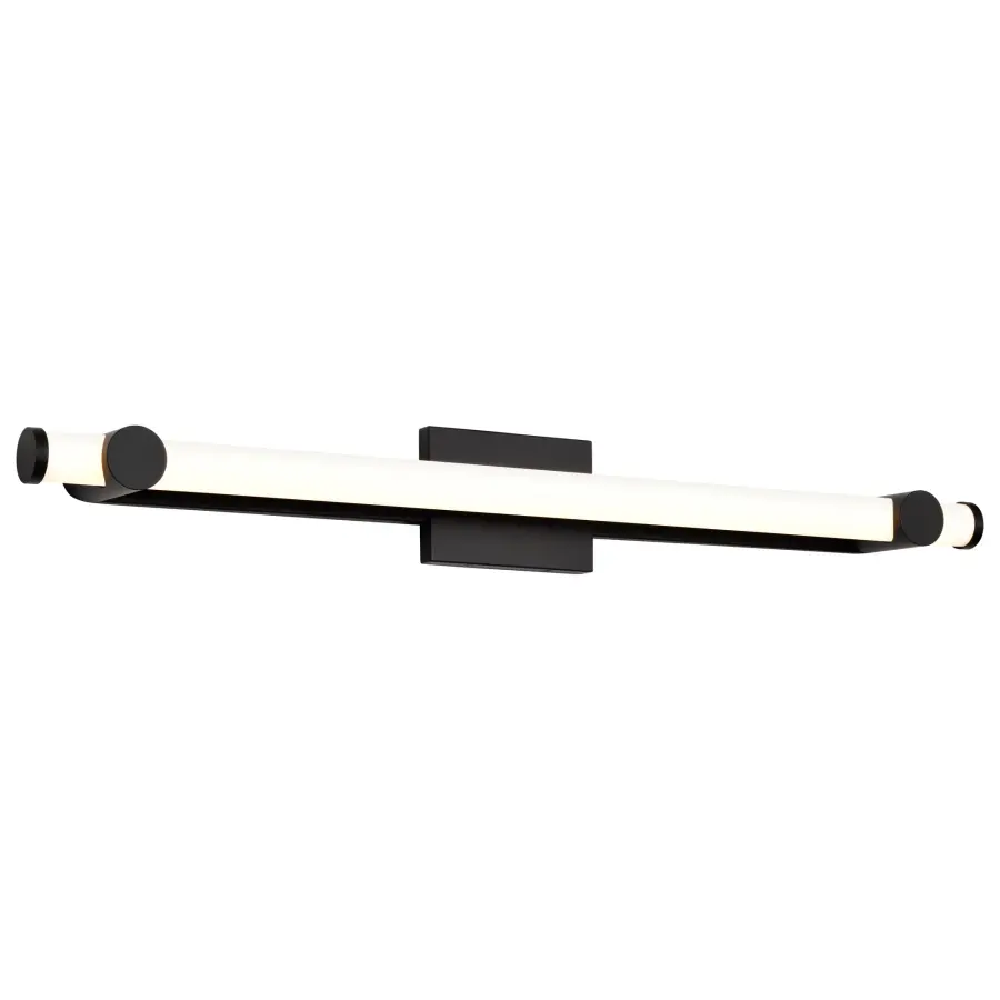 Bowman 36-Inch LED Vanity Light in Matte Black - Image 4